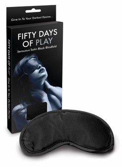 Fifty Days of Play Satin Black Blindfold