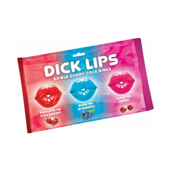 Dick Lips Edible Gummy C-Rings 3 Pack