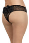 Lace Open Crotch with Ruffled Back Detail