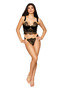 Velvet and Gold Lurex Lace Bustier and G-string