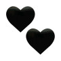 Dom Squad Black Wet Vinyl Heart Nipple Pasties