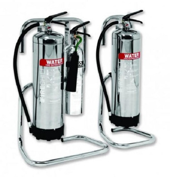 Fire Assist Double chrome extinguisher stand 