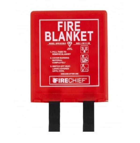 Firechief 1.1m x 1.1m Rigid Case Fire Blanket (BPR1-K100-P) 