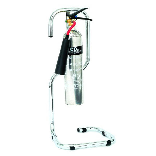 Fire Assist Single chrome extinguisher stand 