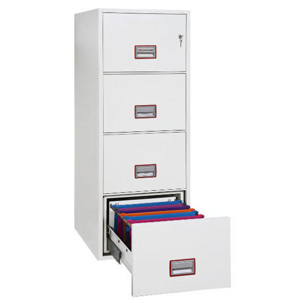 Phoenix World Class Vertical Fire File FS2254K 4 Drawer Filing Cabinet with Key Lock   Phoenix World Class Vertical Fire File FS2254K 4 Drawer Filing Cabinet with Key Lock