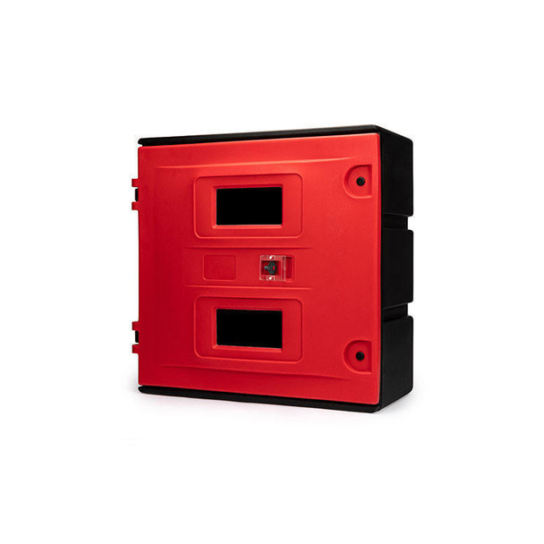 Fire Assist Tall Double 6-12kg Fire Extinguisher Box With Break Glass Access 