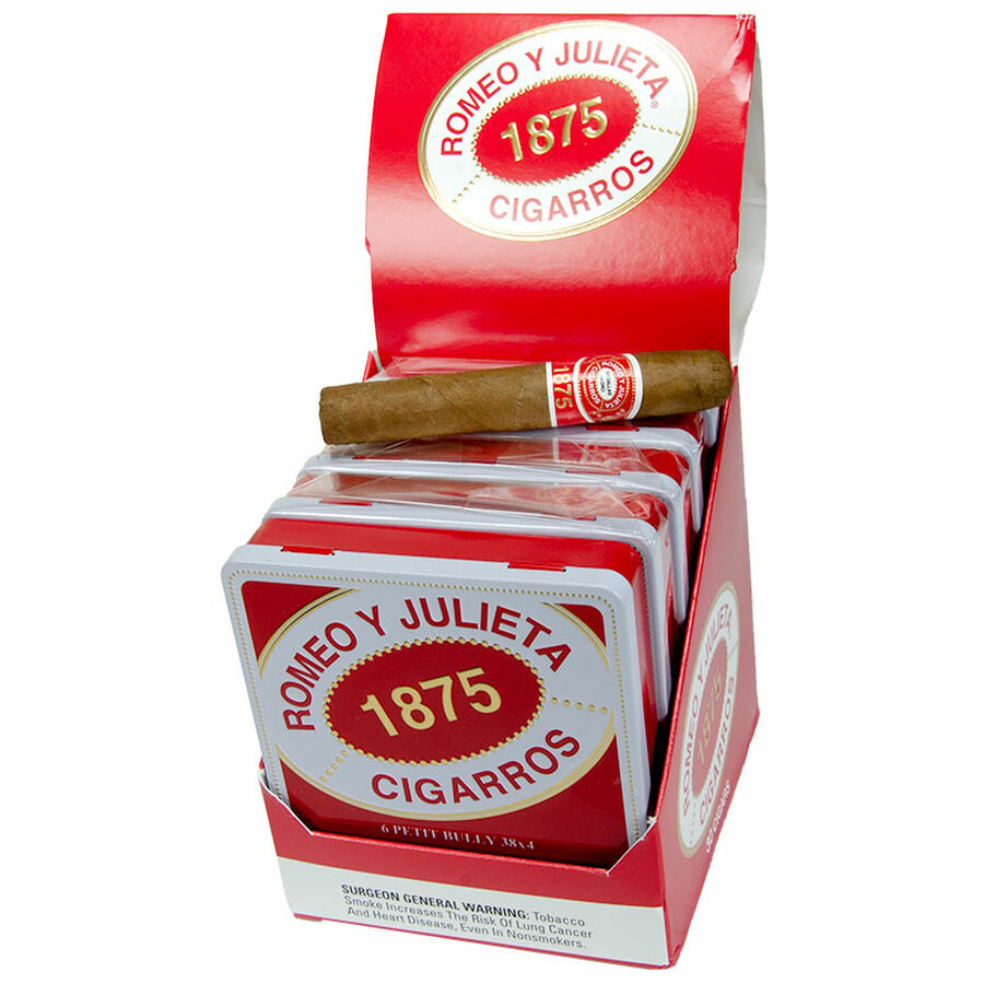 ROMEO Y JULIETA 1875 PETIT BULLY TIN OF 6 (4 x 38) - Cuban