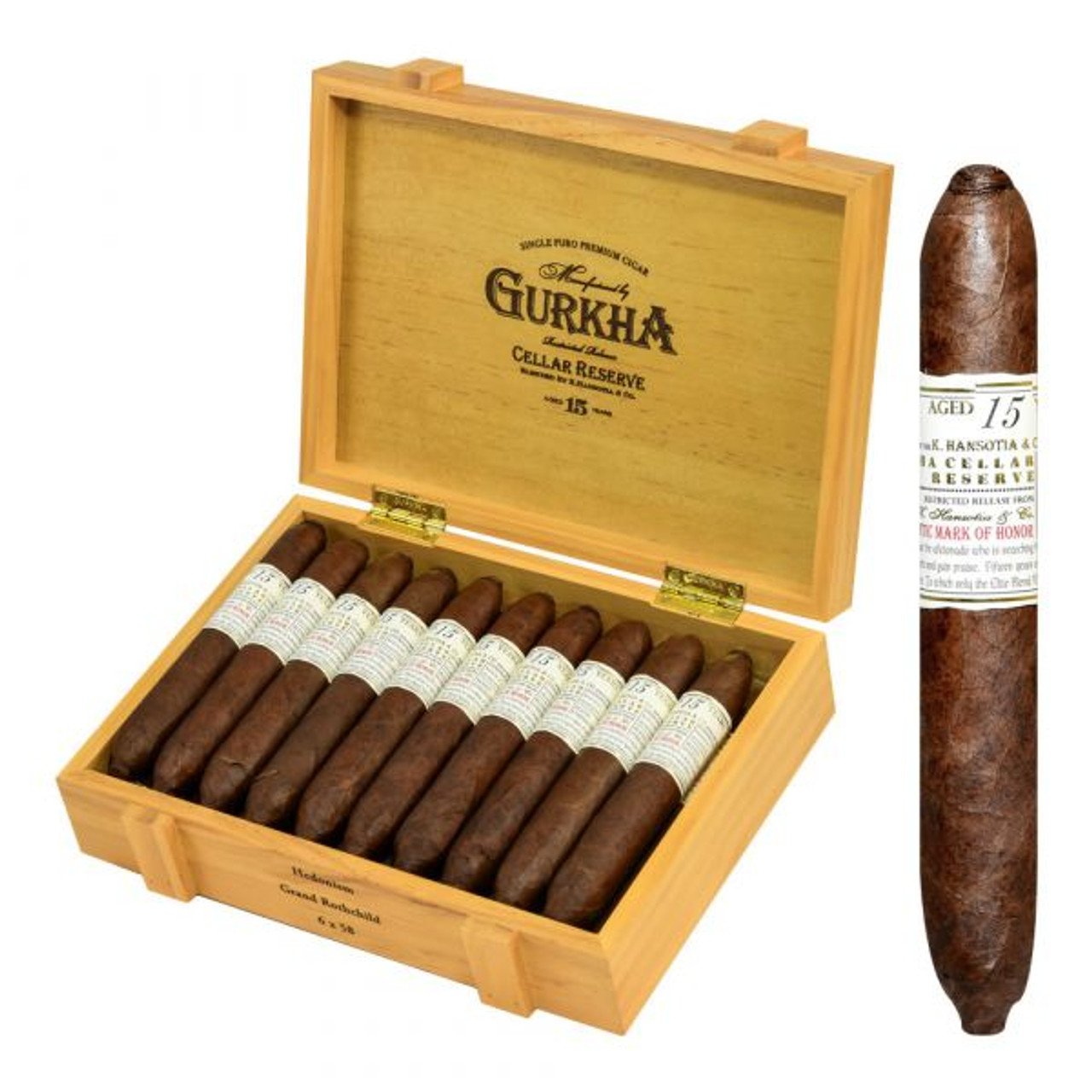 GURKHA CELL RES HEDONISM GRAND ROTHCHILD - Cuban Crafters Cigars