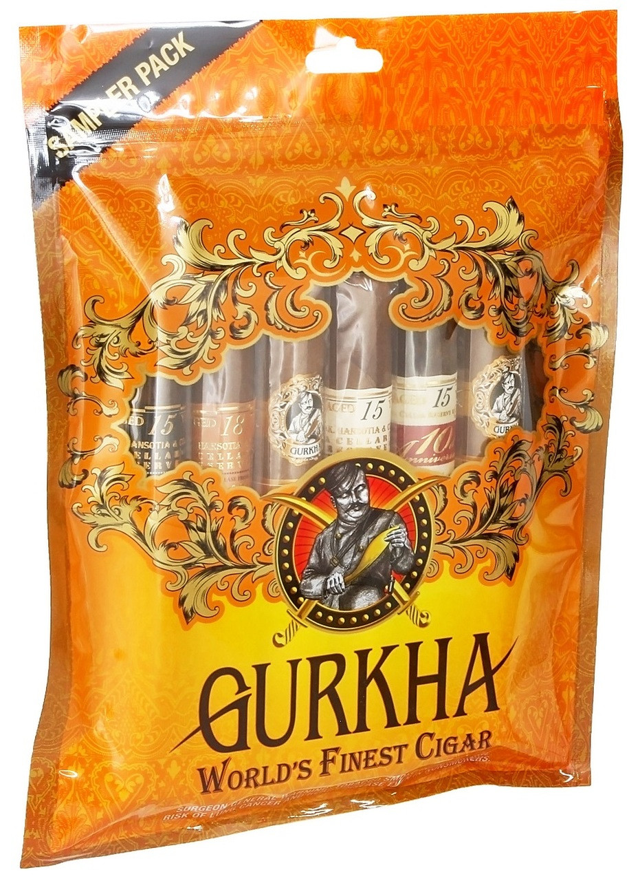 GURKHA TORO SAMPLER ORANGE PACK OF 6 - Cuban Crafters Cigars