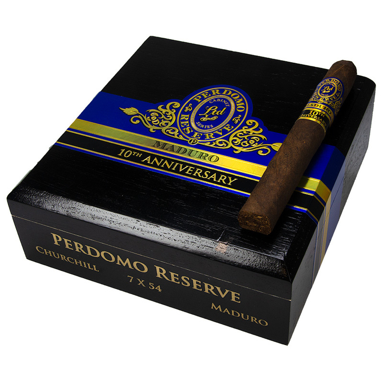 PERDOMO RESERVE 10TH ANNIVERSARY MADURO CHURCHILL BOXPRESSED 7 x