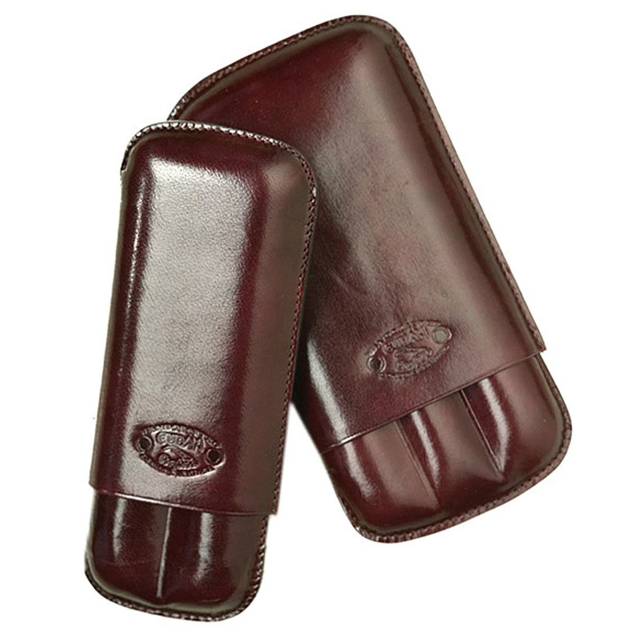 Oliva 3-Cigar Genuine Leather Case