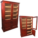 CUBAN CRAFTERS DOBLE VITRINA ROSEWOOD DISPLAY CABINET FOR 6000 CIGARS - (SHIPPING NOT INCLUDED, QUOTED SEPARATELY)
