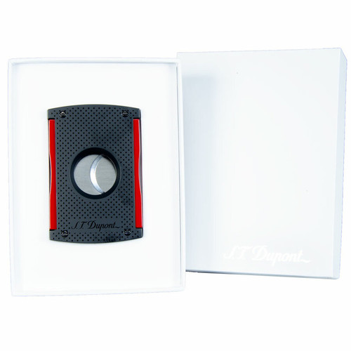 S.T. DUPONT MAXI JET DOUBLE BLADE CUTTER MATTE BLACK PUNCHED EFFECT