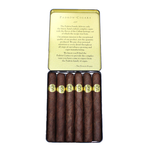 PADRON SIX CORTICOS NATURAL TIN 4 1/4 x 35