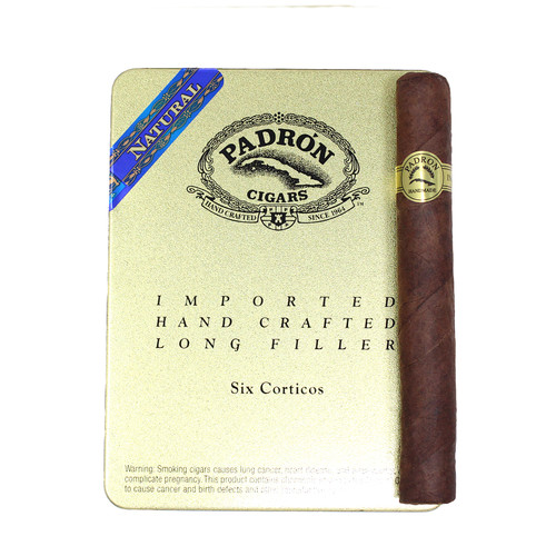 PADRON SIX CORTICOS NATURAL TIN 4 1/4 x 35