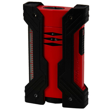 S.T. DUPONT DEFI XXTREME DOUBLE TORCH LIGHTER BLACK & MATTER RED