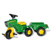 Kettler John Deere 3-Wheeled Pedal Tractor With Trailer (052769)