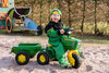 Kettler John Deere 3-Wheeled Pedal Tractor With Trailer (052769)