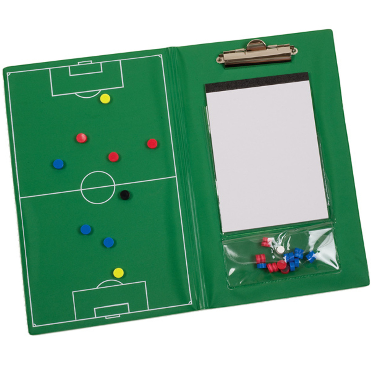Champion Sports MSCB Magnetic Soccer Clipboard Set Green