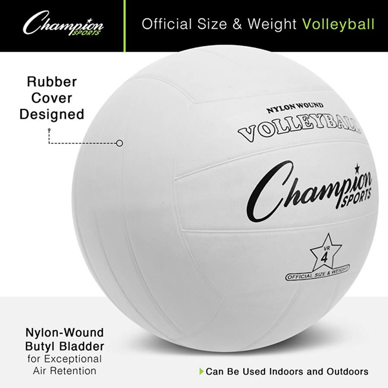 Champion Sports Rubber Volleyball