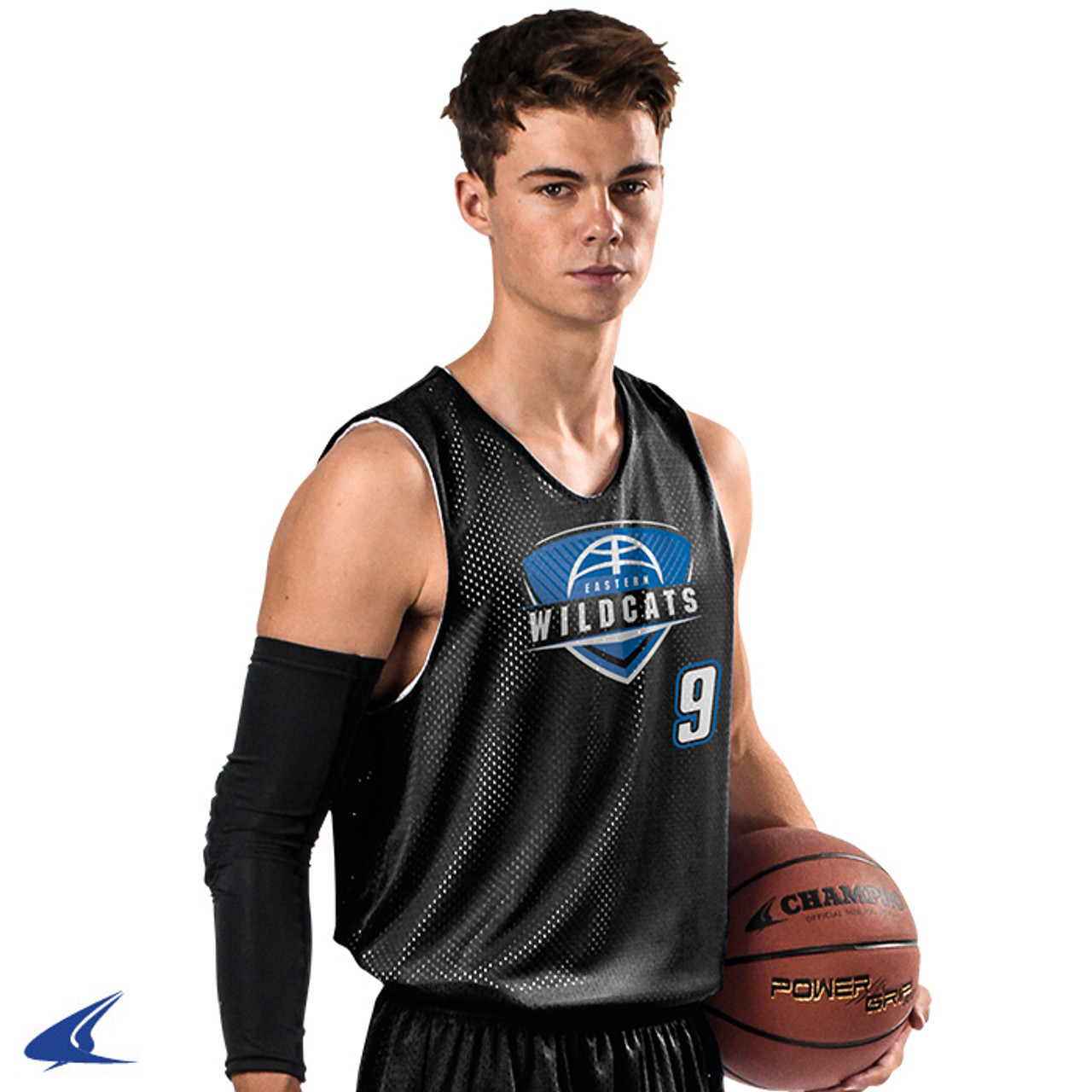 Champion Reversible Practice Basketball Jersey Black/White M