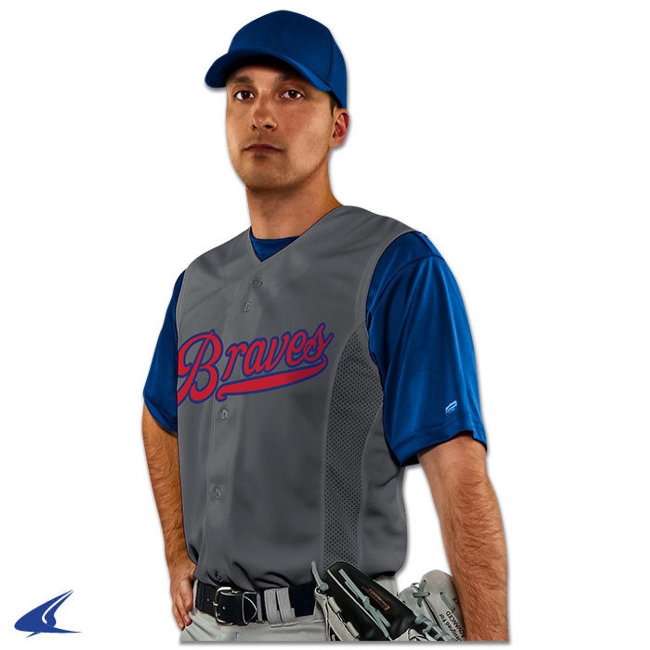 Buy Pro-Style Sleeveless Warp Knit Full Button Baseball Jersey by Champro  Sports Style Number: BS16