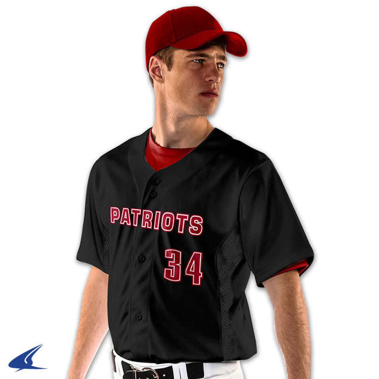 Champro Reliever Youth Full Button Baseball Jersey, S / Natural