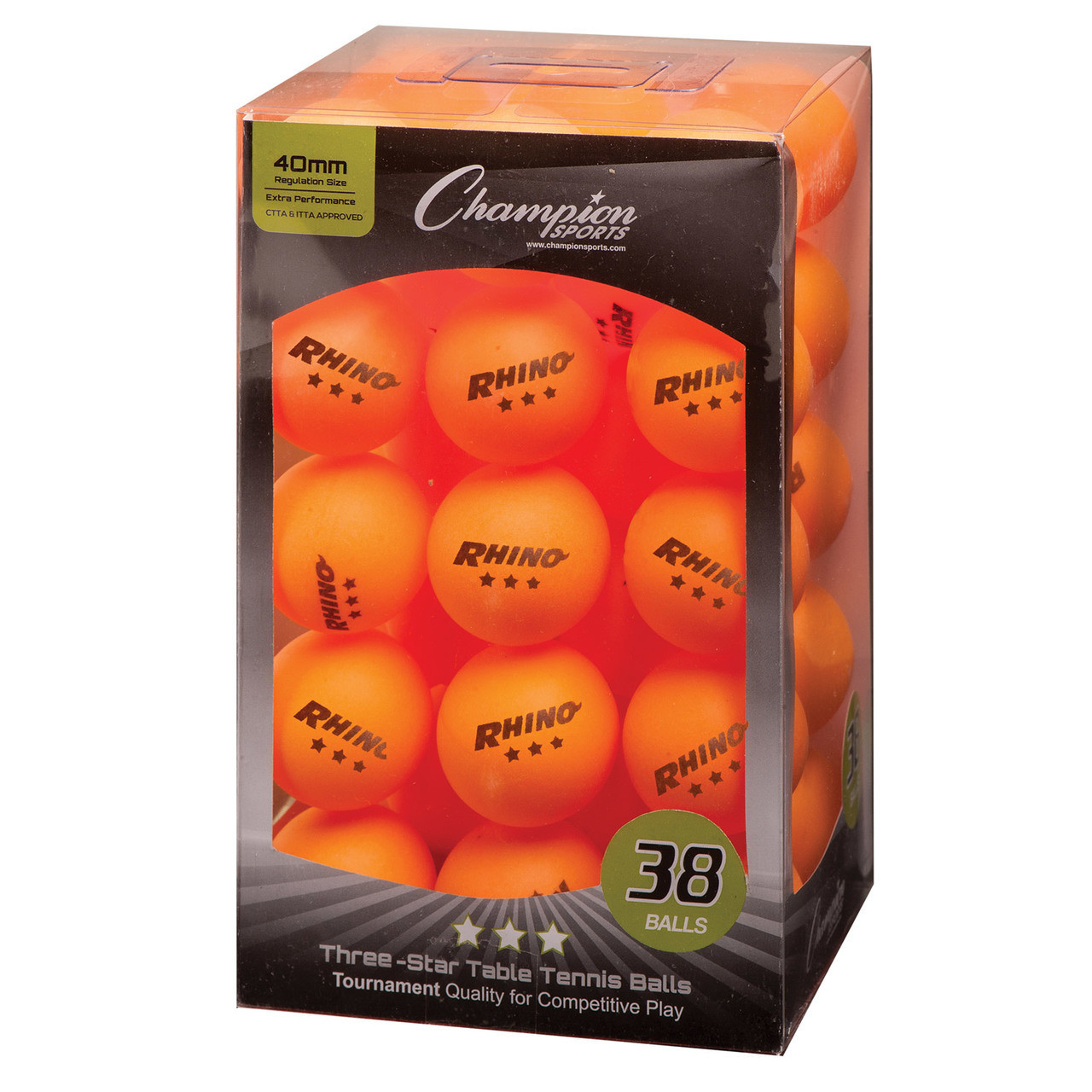 Ping-Pong One-Star Table Tennis Balls - Orange - 38-pack, Orange