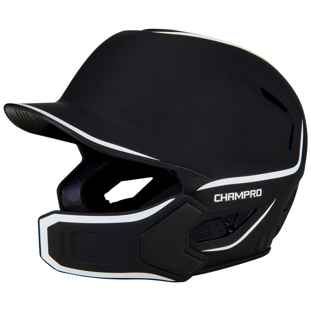 Champro HXE Matte Batting Helmet W/Jaw Guard