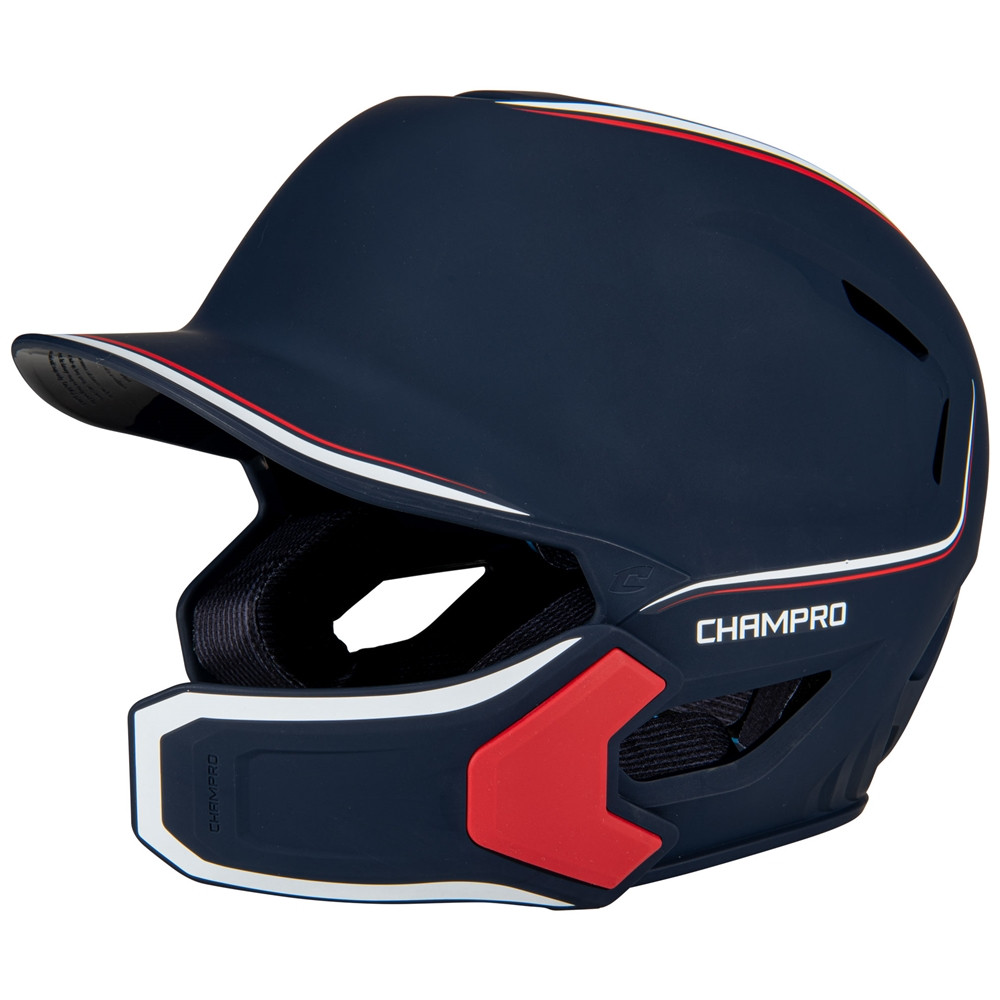 Champro HXE Matte Batting Helmet W/Jaw Guard