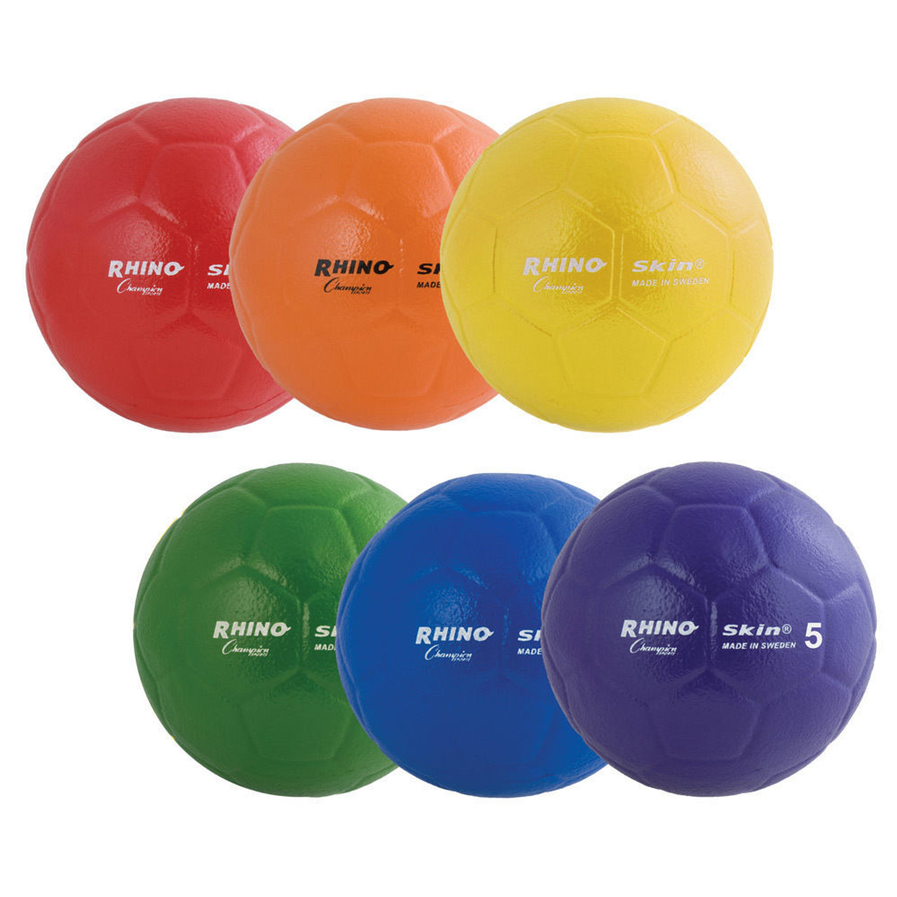 Champion Sports Rhino Skin Rainbow Soccer Ball Set