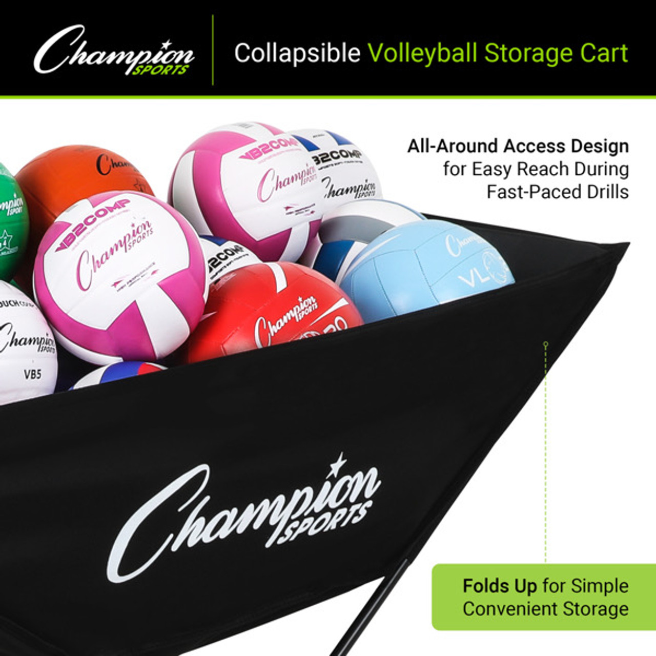 Champion Sports Pro Volleyball Cart