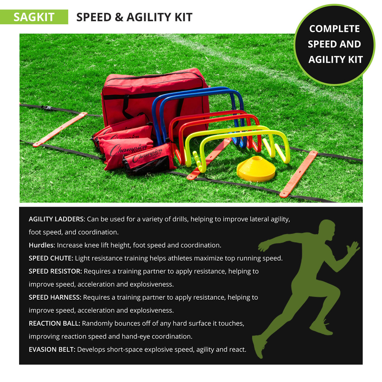 Champion Sports Speed and Agility Training Kit