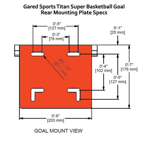 Gared Titan Super Basketball Goal w/ Nylon Net