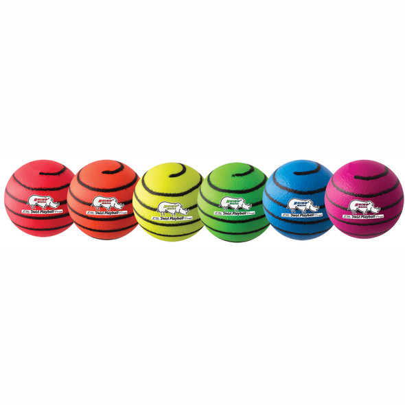 Champion Sports Rhino Skin Neon Swirl Dodgeball Set (RS63NSET)