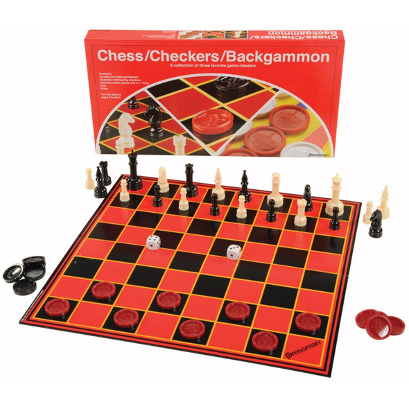 Pressman Chess/Checkers/Backgammon Set