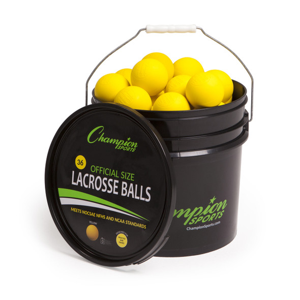 Champion Sports Lacrosse Ball Bucket - 36 Balls