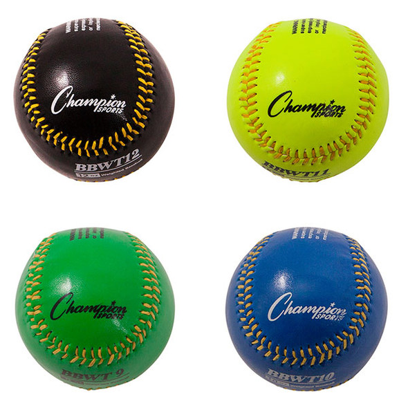 Champro Sports Advanced Weighted Training Baseball Set of 3 Balls; 10, 11,  and 12 oz 