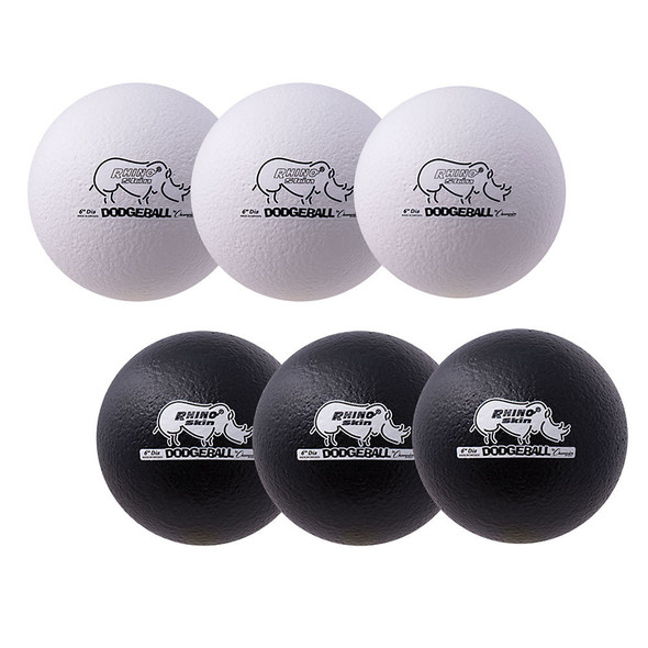 Rhino Skin Black / White Dodgeball Set (RXD6BW)