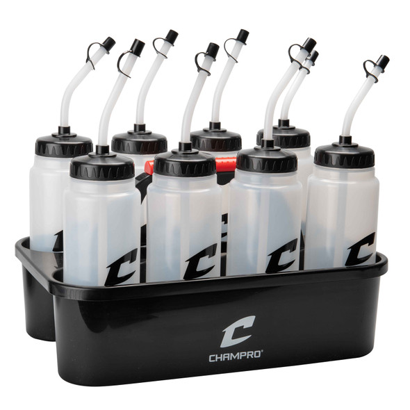 Champro 8 Piece Water Bottle Carrier Set W/ Straws (WBCCS2)