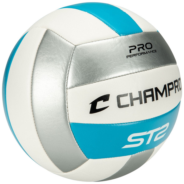 Champro Sports VBST2 Pro Performance Volleyball sky blue and silver