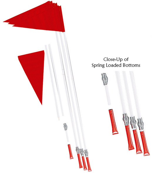 Champion Sports Spring Loaded Corner Flag Set