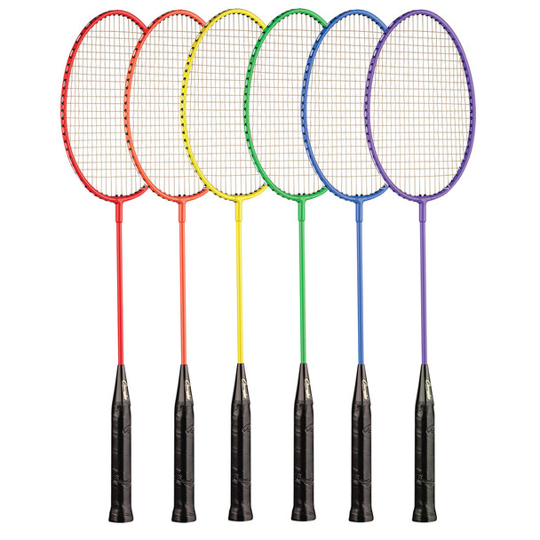 Champion Sports All Steel Badminton Racket Rainbow Set