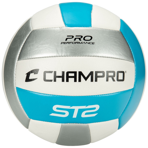 Champro Sports VBST2 Pro Performance Volleyball SKY BLUE AND SILVER