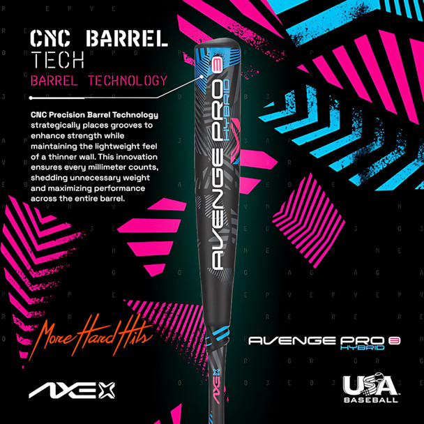 Axe Avenge Pro 3 Hybrid USA Baseball Bat Axe Avenge Pro 3 Hybrid USA Baseball Bat