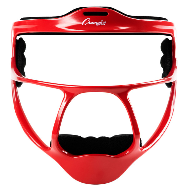 Champion Softball Fielder's Face Mask Red