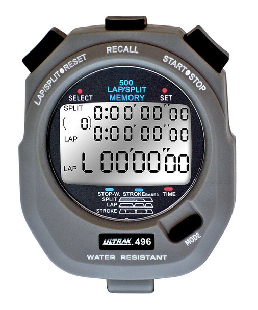 Ultrak 496 - 500 Lap Memory Professional Stopwatch