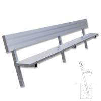 Jaypro Sports Permanent Player Bench with Seat Back - 15' (PB-20PI)