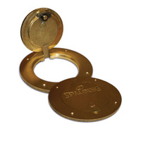 Spalding Locking Brass Volleyball Floor Plates and Sleeves