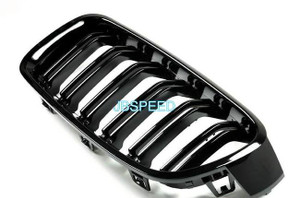 JBSPEED Dual Slat Gloss Black Grills Replacement Set for BMW F30/F31